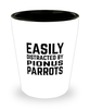 Funny Pionus Parrots Shot Glass Easily Distracted By Pionus Parrots
