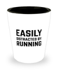 Funny Runner Shot Glass Easily Distracted By Running