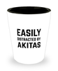 Funny Akitas Shot Glass Easily Distracted By Akitas