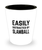 Funny Slamball Shot Glass Easily Distracted By Slamball