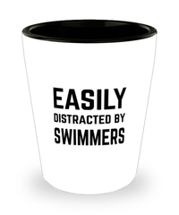 Funny Lifeguard Shot Glass Easily Distracted By Swimmers