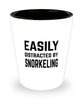 Funny Snorkeler Shot Glass Easily Distracted By Snorkeling