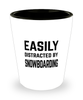 Funny Snowboarder Shot Glass Easily Distracted By Snowboarding