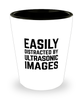 Funny Sonographer Shot Glass Easily Distracted By Ultrasonic Images