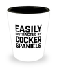 Funny Cocker Spaniels Shot Glass Easily Distracted By Cocker Spaniels