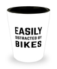 Funny Biker Shot Glass Easily Distracted By Bikes