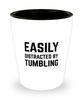 Funny Gymnastics Shot Glass Easily Distracted By Tumbling