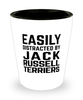 Funny Jack Russell Terriers Shot Glass Easily Distracted By Jack Russell Terriers