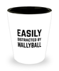 Funny Rebound Volleyball Shot Glass Easily Distracted By Wallyball