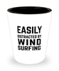 Funny Windsurfer Shot Glass Easily Distracted By Windsurfing