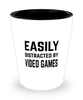 Funny Video Gamer Shot Glass Easily Distracted By Video Games