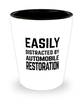 Funny Car Restorer Shot Glass Easily Distracted By Automobile Restoration