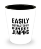 Funny Bungee Jumper Shot Glass Easily Distracted By Bungee Jumping