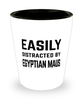 Funny Egyptian Maus Shot Glass Easily Distracted By Egyptian Maus
