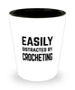 Funny Crochet Shot Glass Easily Distracted By Crocheting