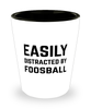 Funny Foosballer Shot Glass Easily Distracted By Foosball