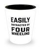 Funny Four Wheeler Shot Glass Easily Distracted By Four Wheeling