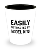 Funny Model Kits Shot Glass Easily Distracted By Model Kits