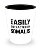 Funny Somalis Shot Glass Easily Distracted By Somalis
