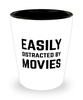 Funny Movies Shot Glass Easily Distracted By Movies