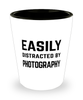 Funny Photographer Shot Glass Easily Distracted By Photography