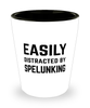 Funny Spelunker Shot Glass Easily Distracted By Spelunking