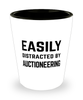 Funny Auctioneer Shot Glass Easily Distracted By Auctioneering