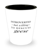 Funny Geese Shot Glass Introverted But Willing To Discuss Geese