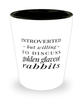 Funny Golden Glavcot Rabbit Shot Glass Introverted But Willing To Discuss Golden Glavcot Rabbits