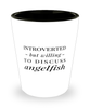 Funny Fish Shot Glass Introverted But Willing To Discuss Angelfish