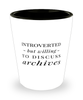 Funny Archivist Shot Glass Introverted But Willing To Discuss Archives