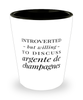 Funny Rabbit Shot Glass Introverted But Willing To Discuss Argente De Champagnes