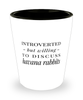Funny Havana Rabbit Shot Glass Introverted But Willing To Discuss Havana Rabbits