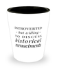 Funny Shot Glass Introverted But Willing To Discuss Historical Reenactments