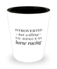 Funny Shot Glass Introverted But Willing To Discuss Horse Racing