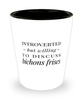 Funny Dog Shot Glass Introverted But Willing To Discuss Bichons Frises