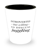 Funny Juggler Shot Glass Introverted But Willing To Discuss Juggling