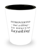 Funny Kayaker Shot Glass Introverted But Willing To Discuss Kayaking
