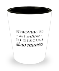 Funny Cat Shot Glass Introverted But Willing To Discuss Khao Manees