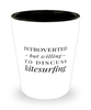 Funny Shot Glass Introverted But Willing To Discuss Kitesurfing