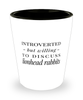 Funny Rabbit Shot Glass Introverted But Willing To Discuss Lionhead Rabbits