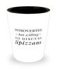 Funny Horse Shot Glass Introverted But Willing To Discuss Lipizzans