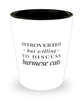 Funny Cat Shot Glass Introverted But Willing To Discuss Burmese Cats