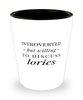 Funny Bird Shot Glass Introverted But Willing To Discuss Lories