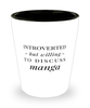 Funny Shot Glass Introverted But Willing To Discuss Manga