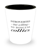 Funny Dog Shot Glass Introverted But Willing To Discuss Collies