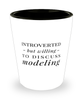 Funny Model Shot Glass Introverted But Willing To Discuss Modeling
