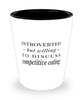 Funny Competitive Eater Shot Glass Introverted But Willing To Discuss Competitive Eating