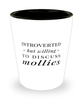 Funny Fish Shot Glass Introverted But Willing To Discuss Mollies