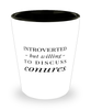 Funny Bird Shot Glass Introverted But Willing To Discuss Conures